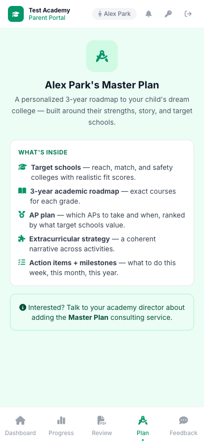 A plan for that child
